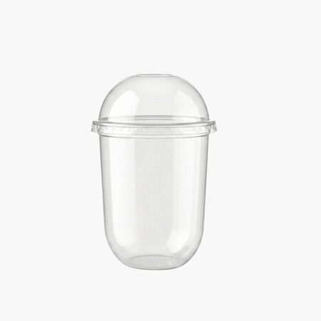 PP U Shape Plastic Cup with Dome Lid (20oz/16oz) 50's